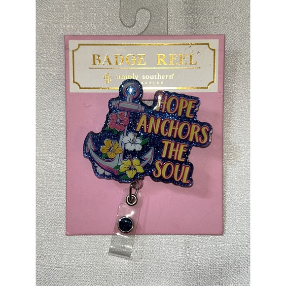 Simply Southern Retractable Badge‎ Reel "Hope anchors the Soul" - Picture 1 of 2